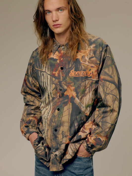Coach jacket in foliage camo