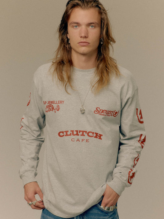 Long sleeve Clutch Cafe collab tee