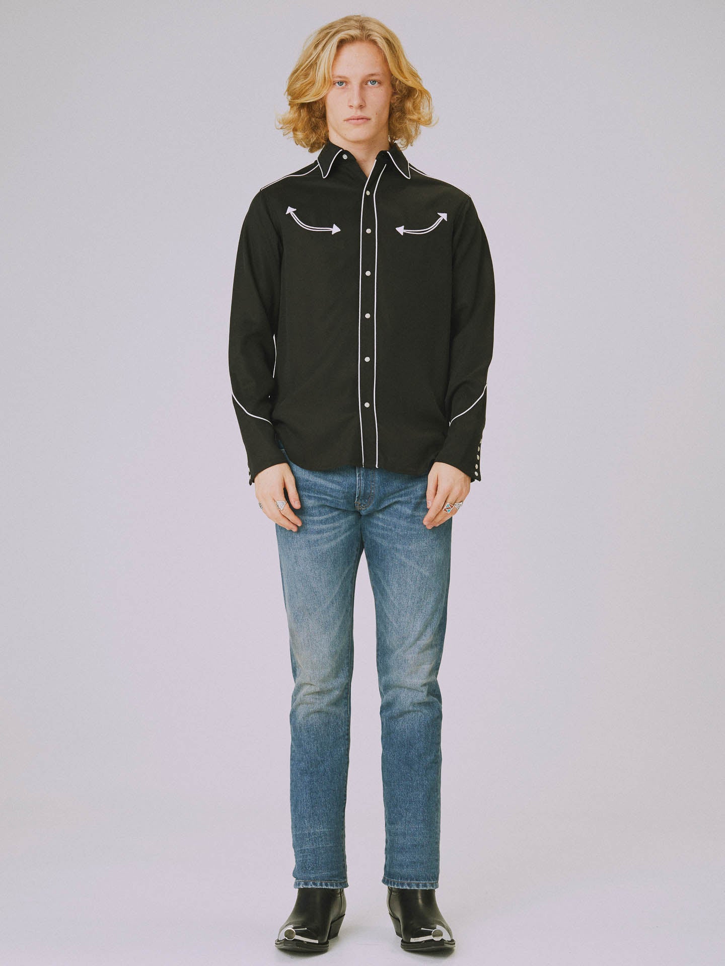 Smile pocket western shirt