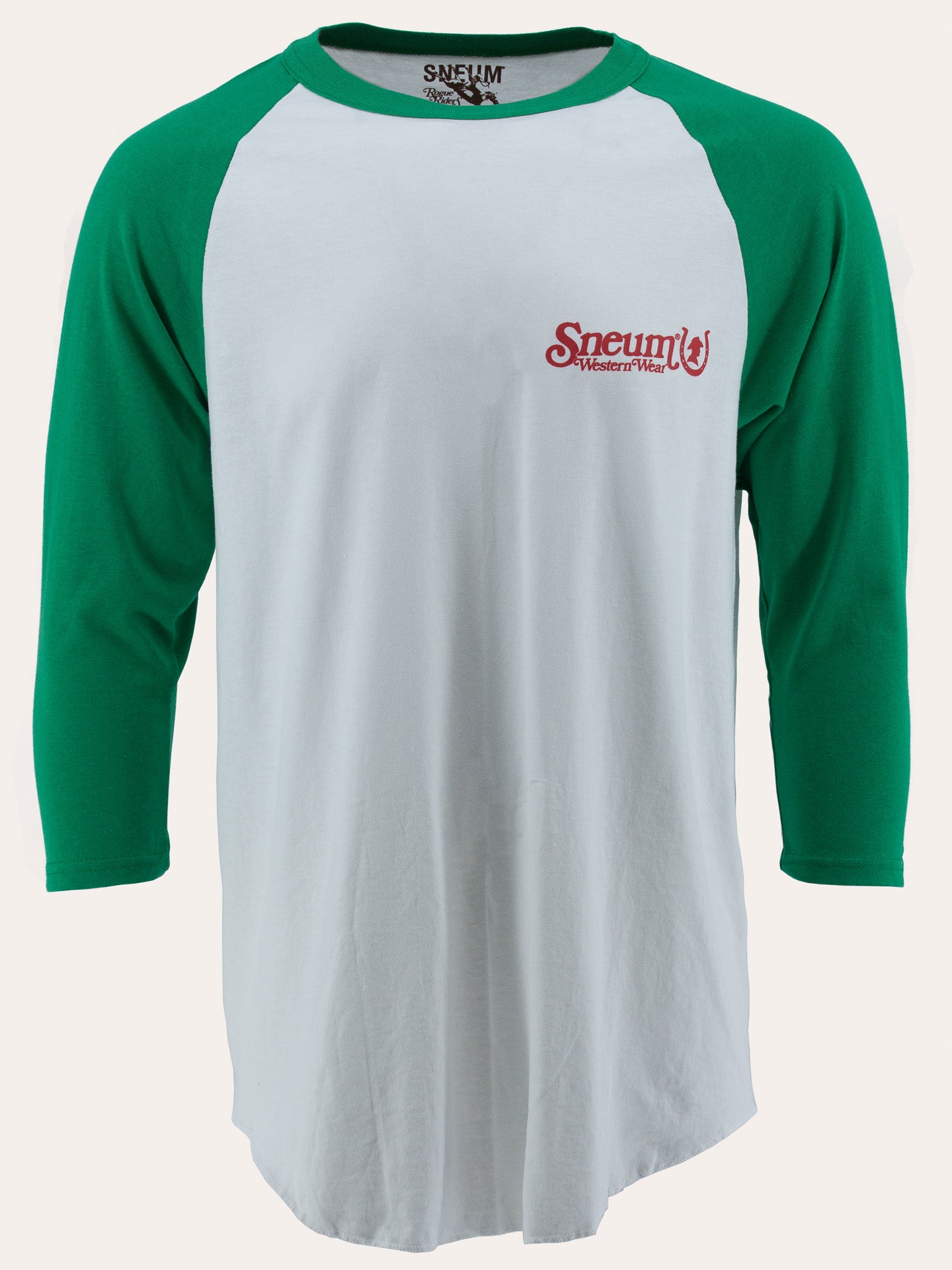 Baseball logo tee with 3/4 sleeves