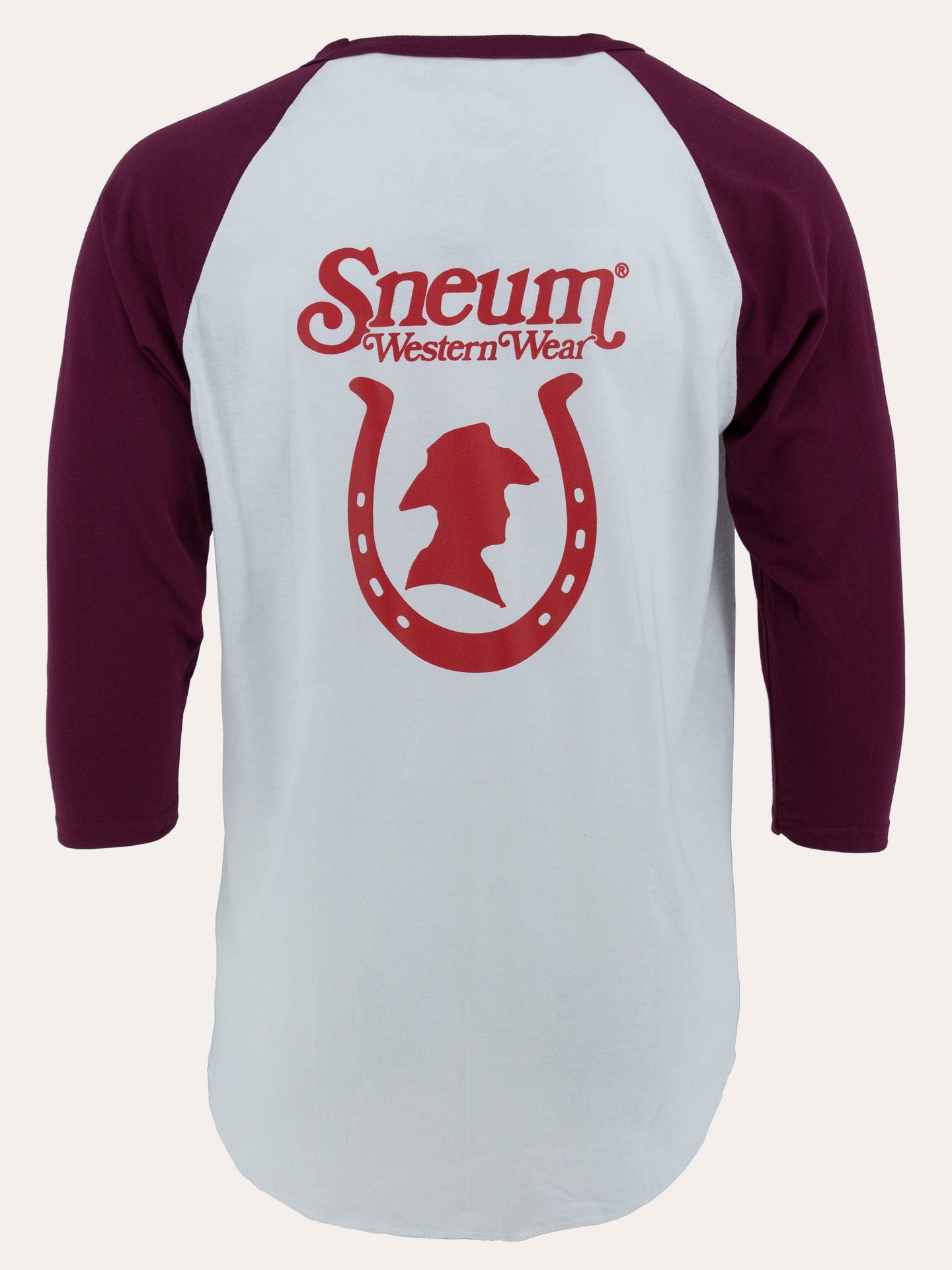 Baseball logo tee with 3/4 sleeves