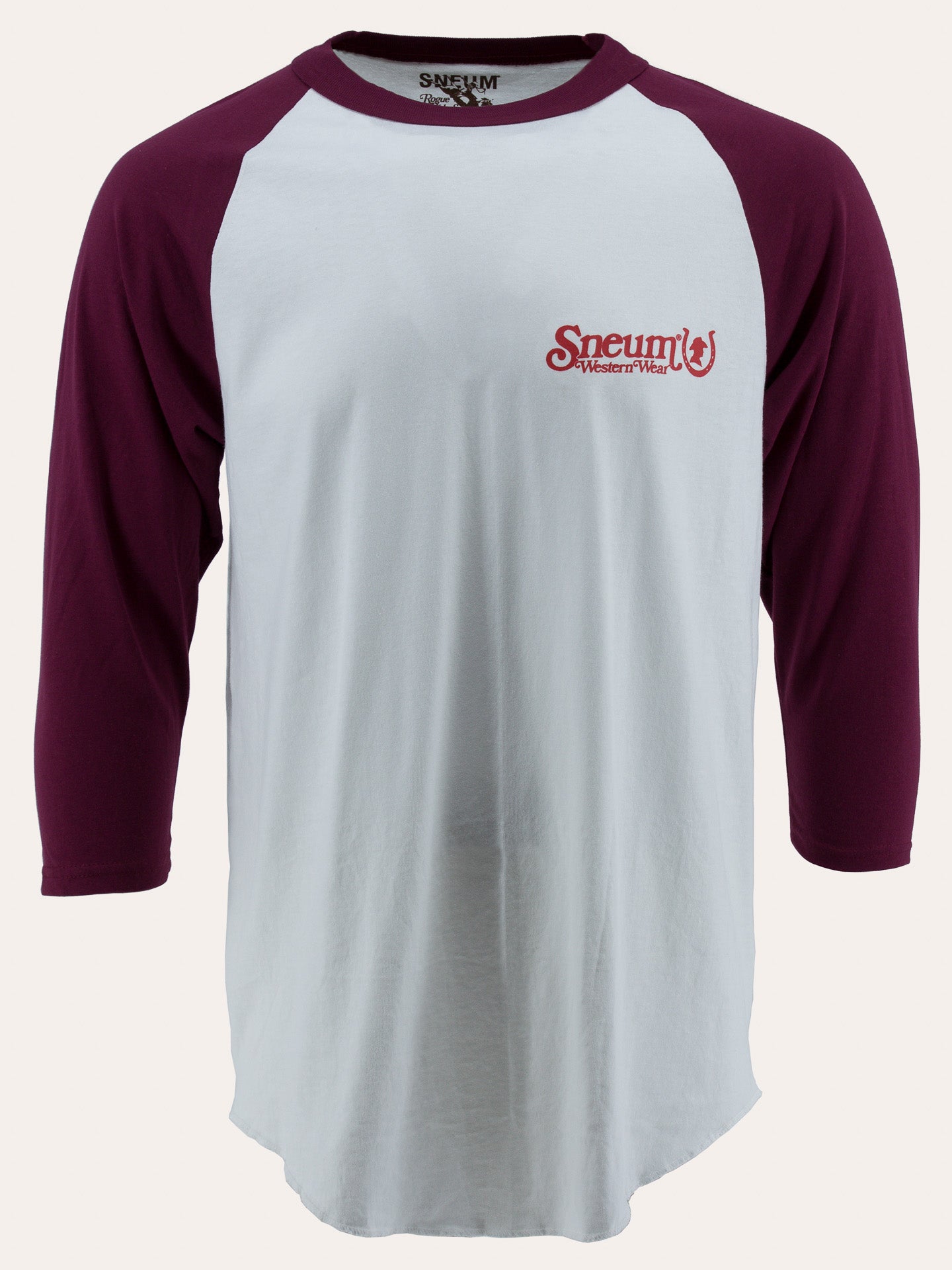 Baseball logo tee with 3/4 sleeves