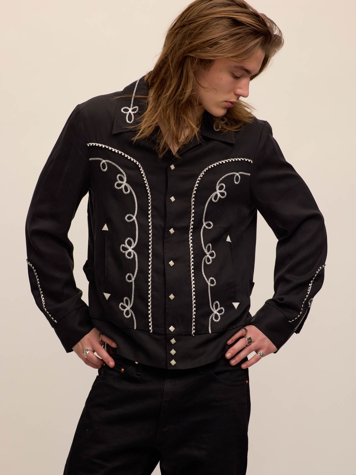 Bolero jacket in black Tencel®