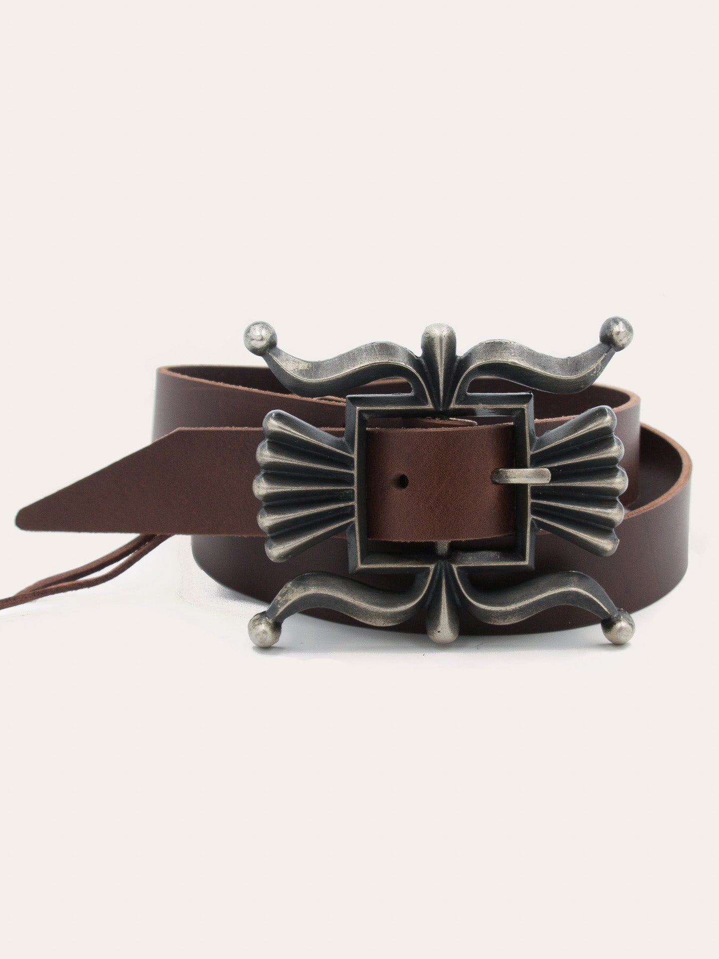 Navajo-Inspired sandcast buckle belt