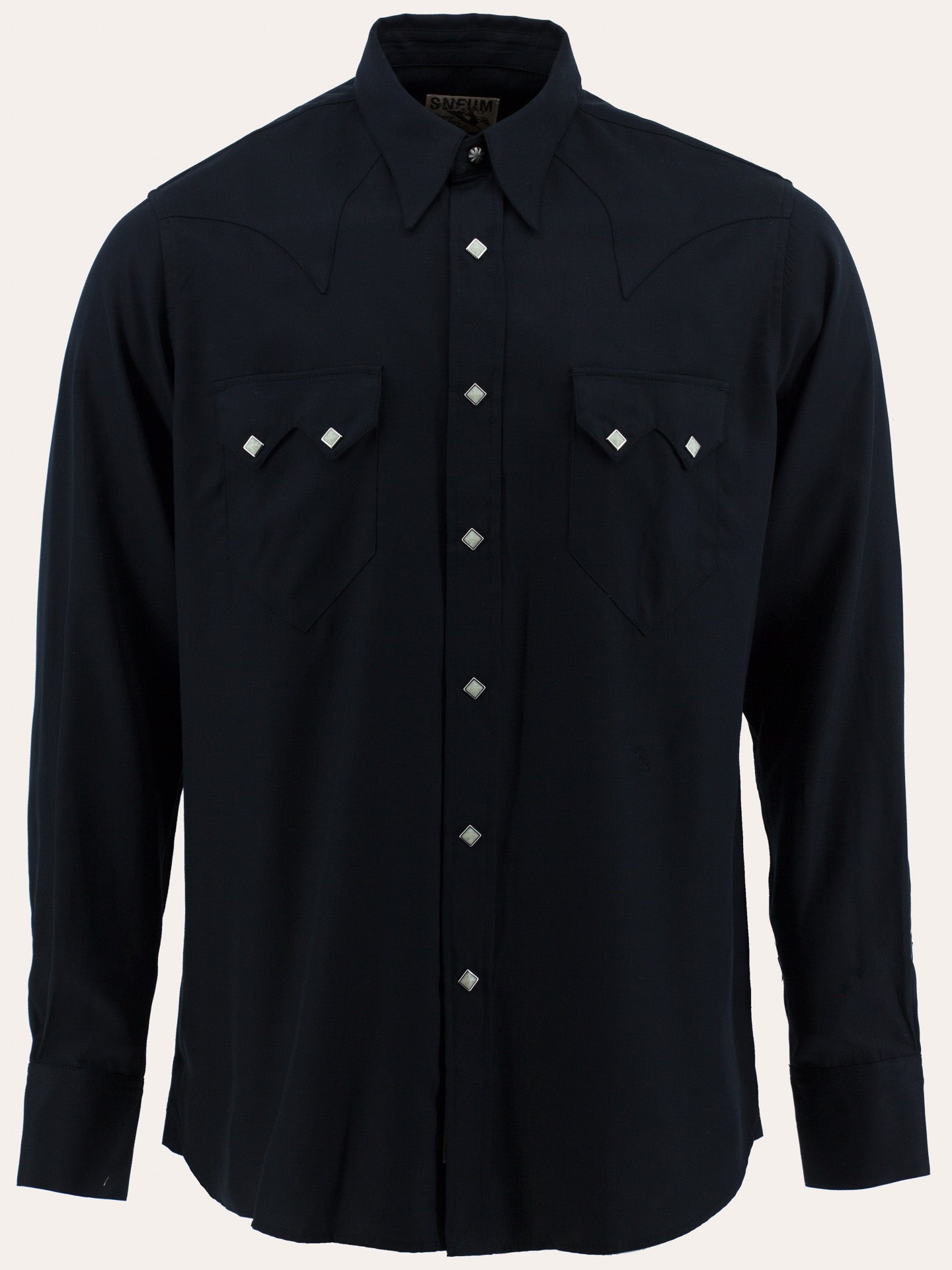 Sawtooth western shirt in black Tencel®