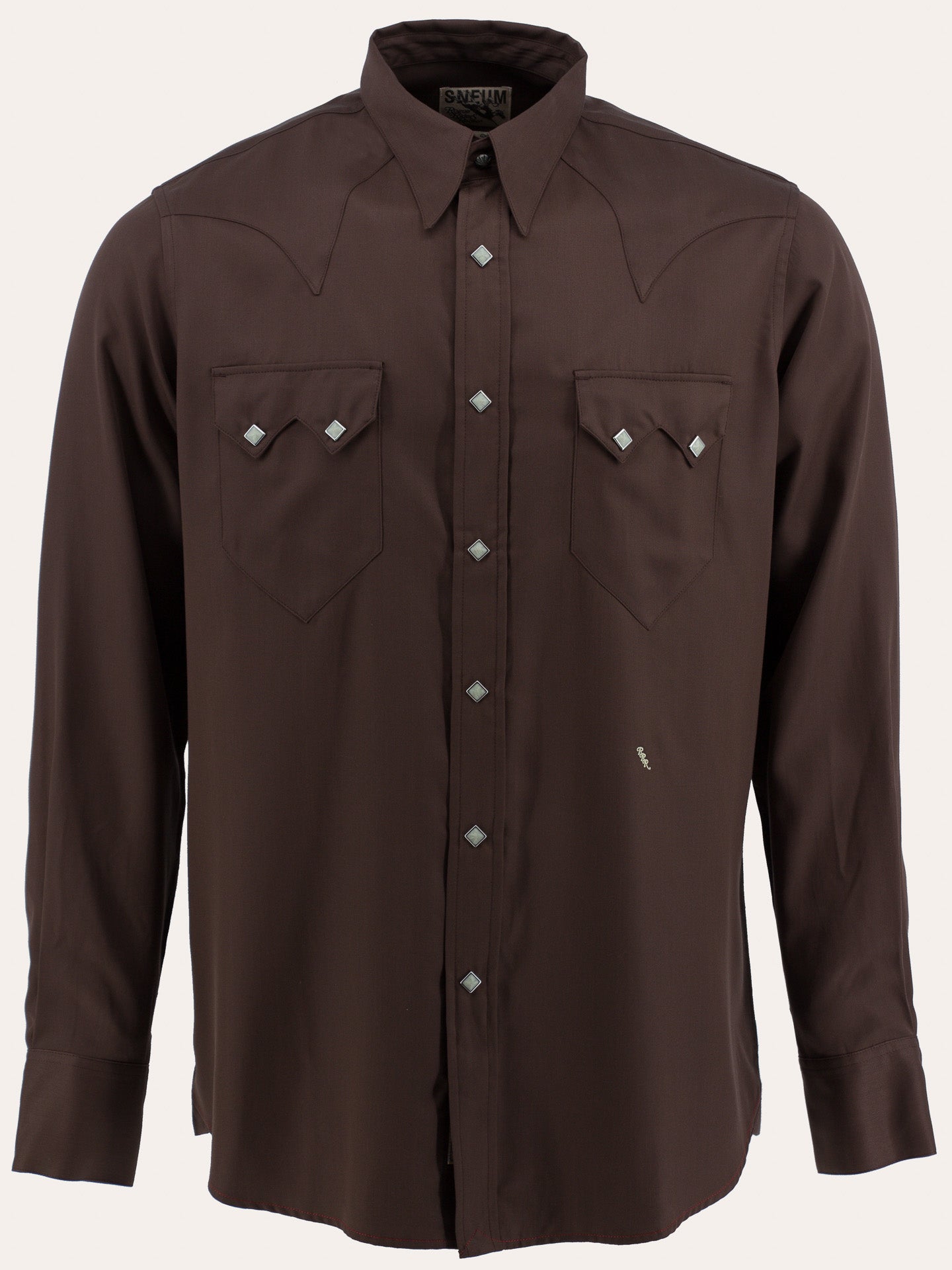 Sawtooth western shirt in brown Tencel®