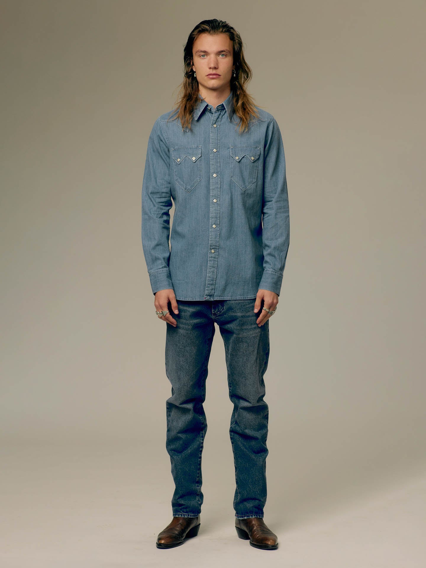 Sawtooth western shirt in Cone® Denim
