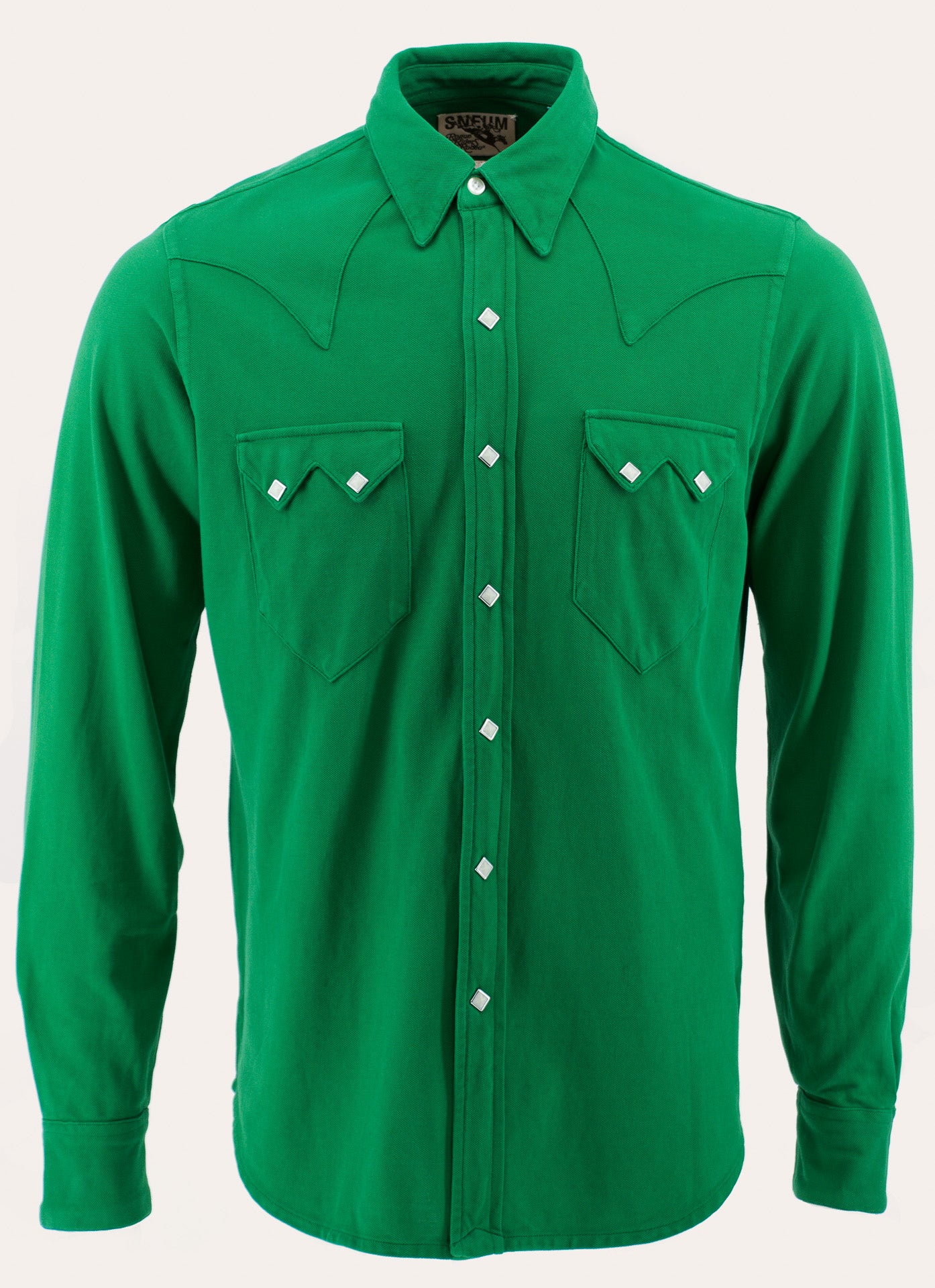 Sawtooth western shirt in pique