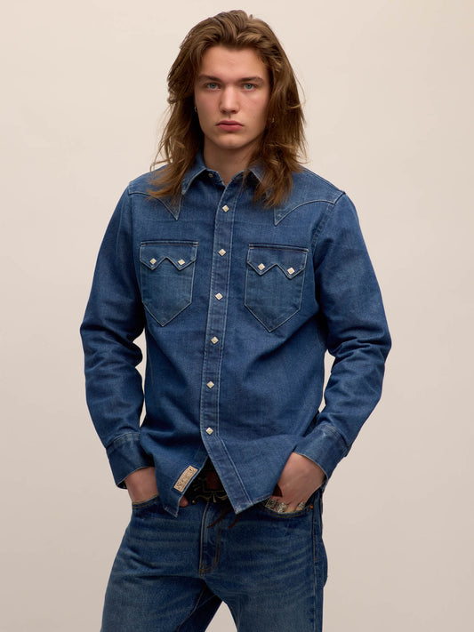 Sawtooth western shirt in Cone® Denim