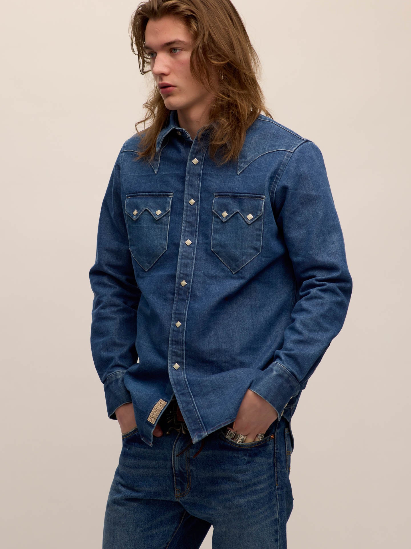 Sawtooth western shirt in Cone® Denim