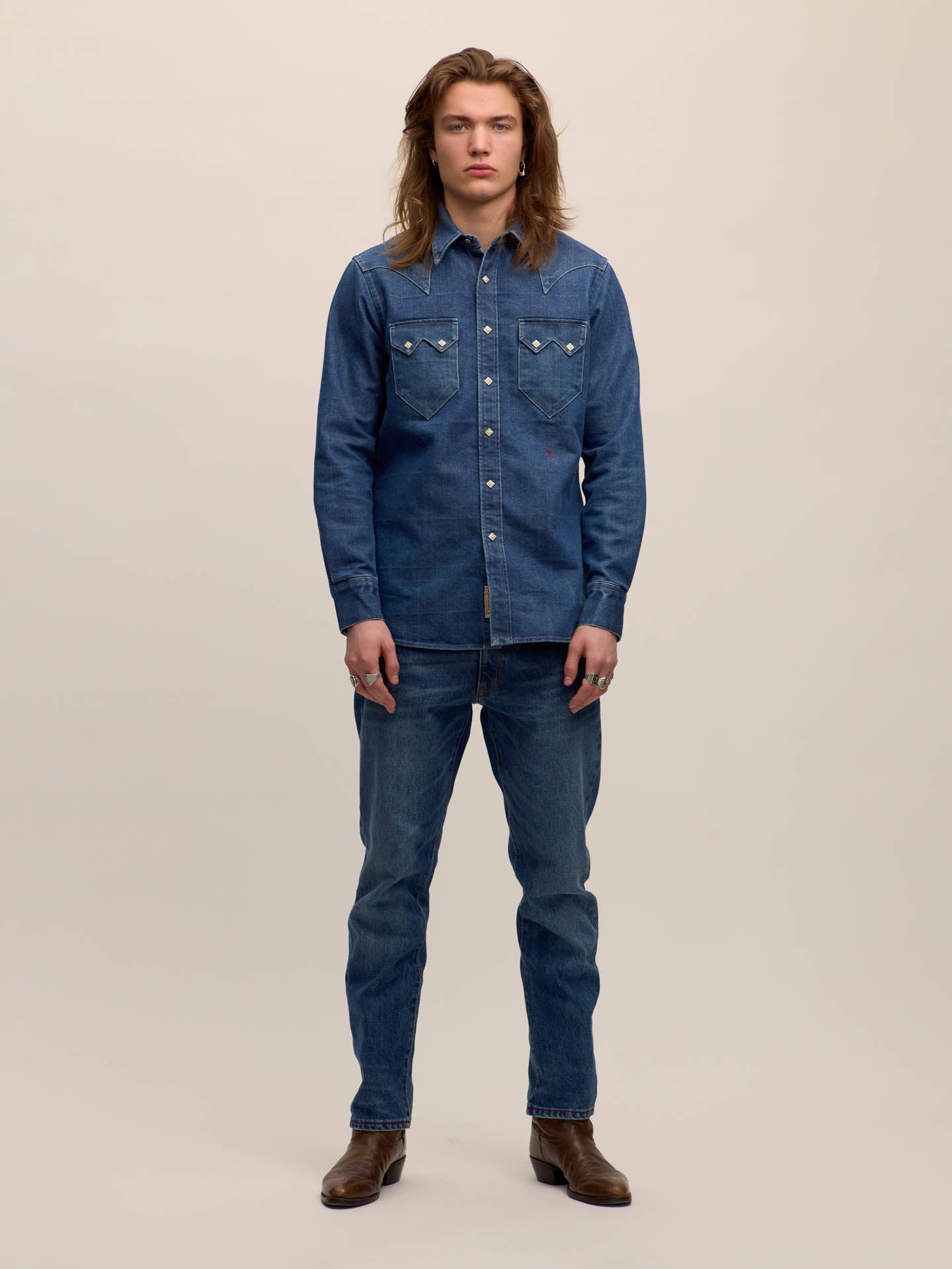 Sawtooth western shirt in Cone® Denim