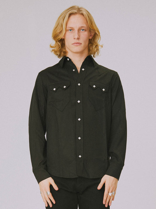 Sawtooth western shirt in pique