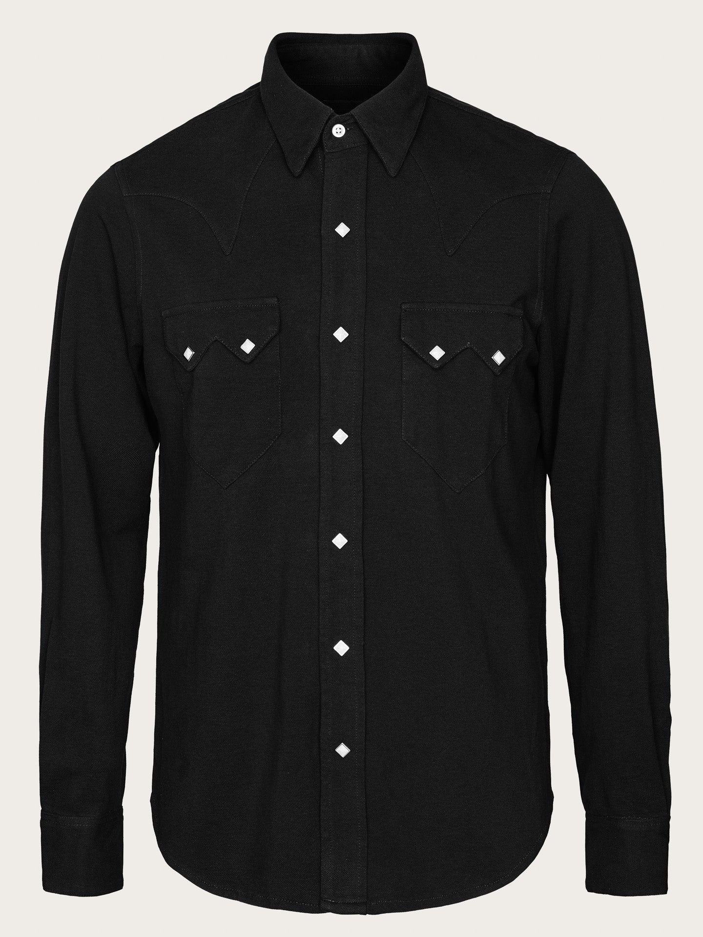 Sawtooth western shirt in pique