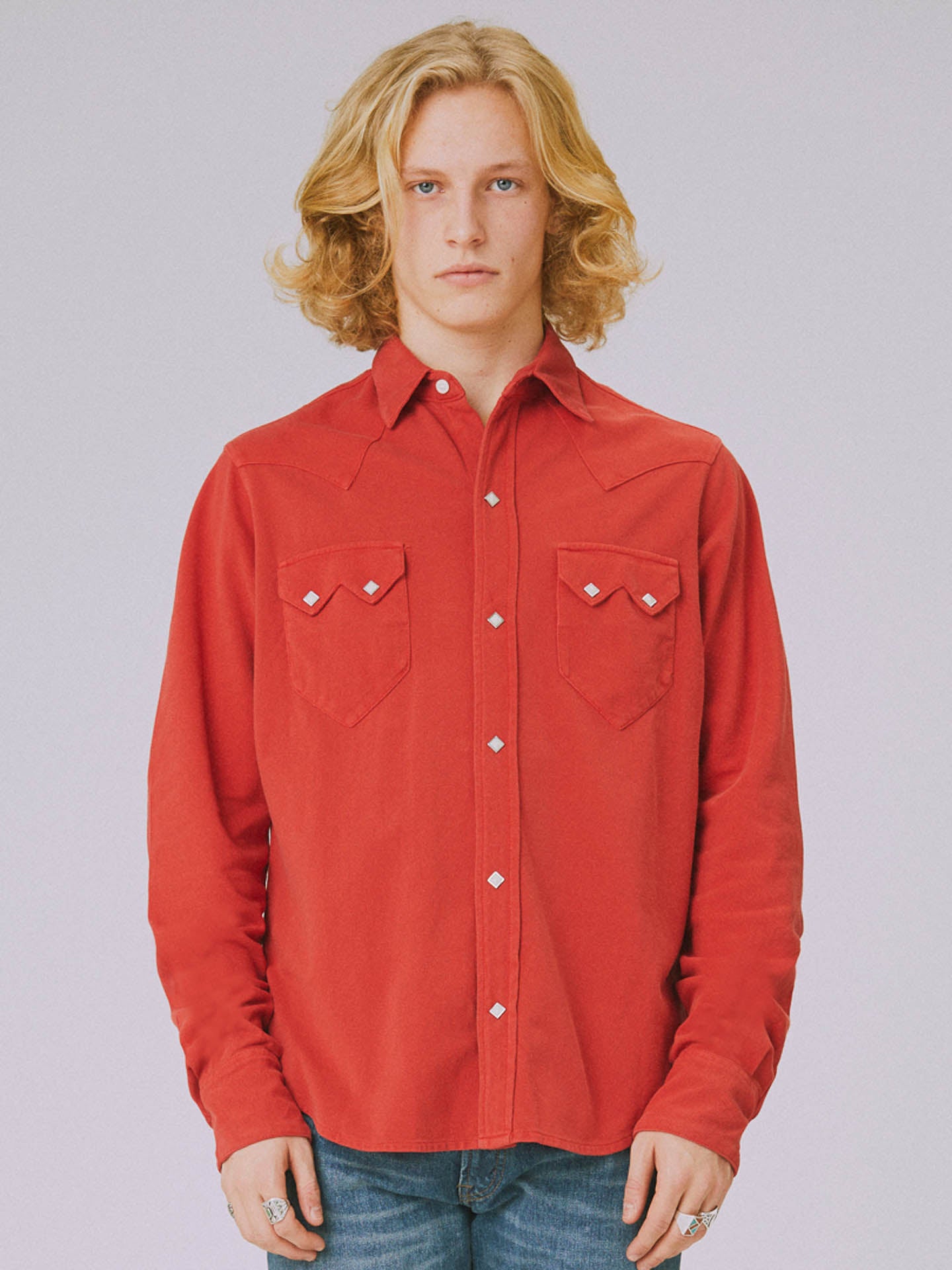 Sawtooth western shirt in pique