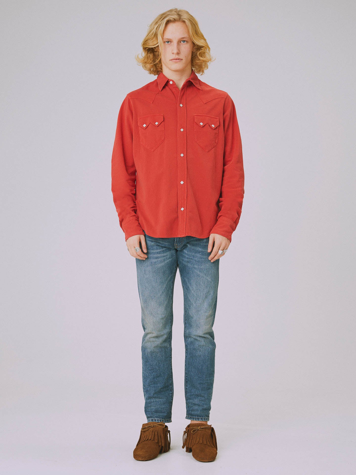 Sawtooth western shirt in pique