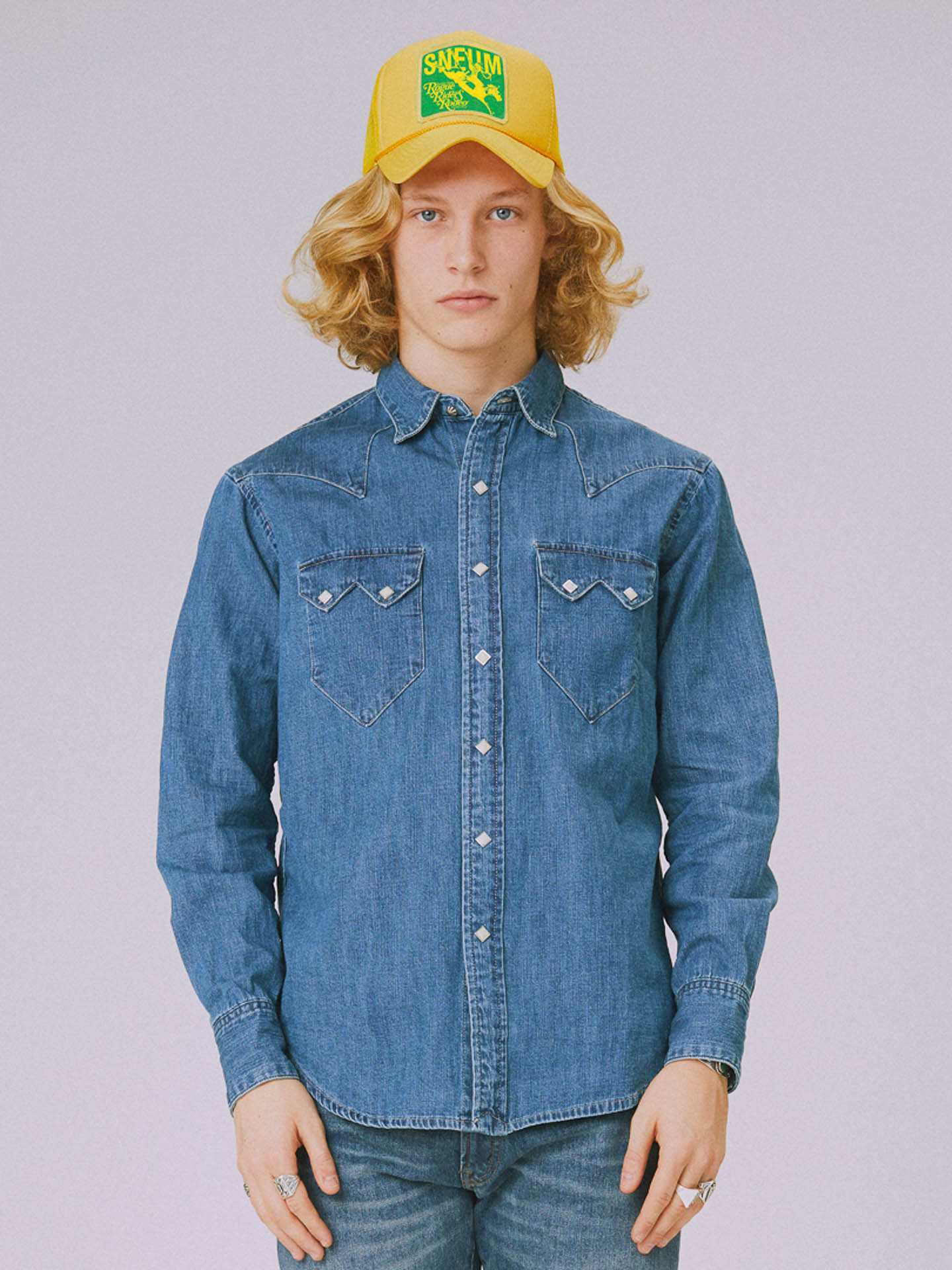 Sawtooth western shirt in denim