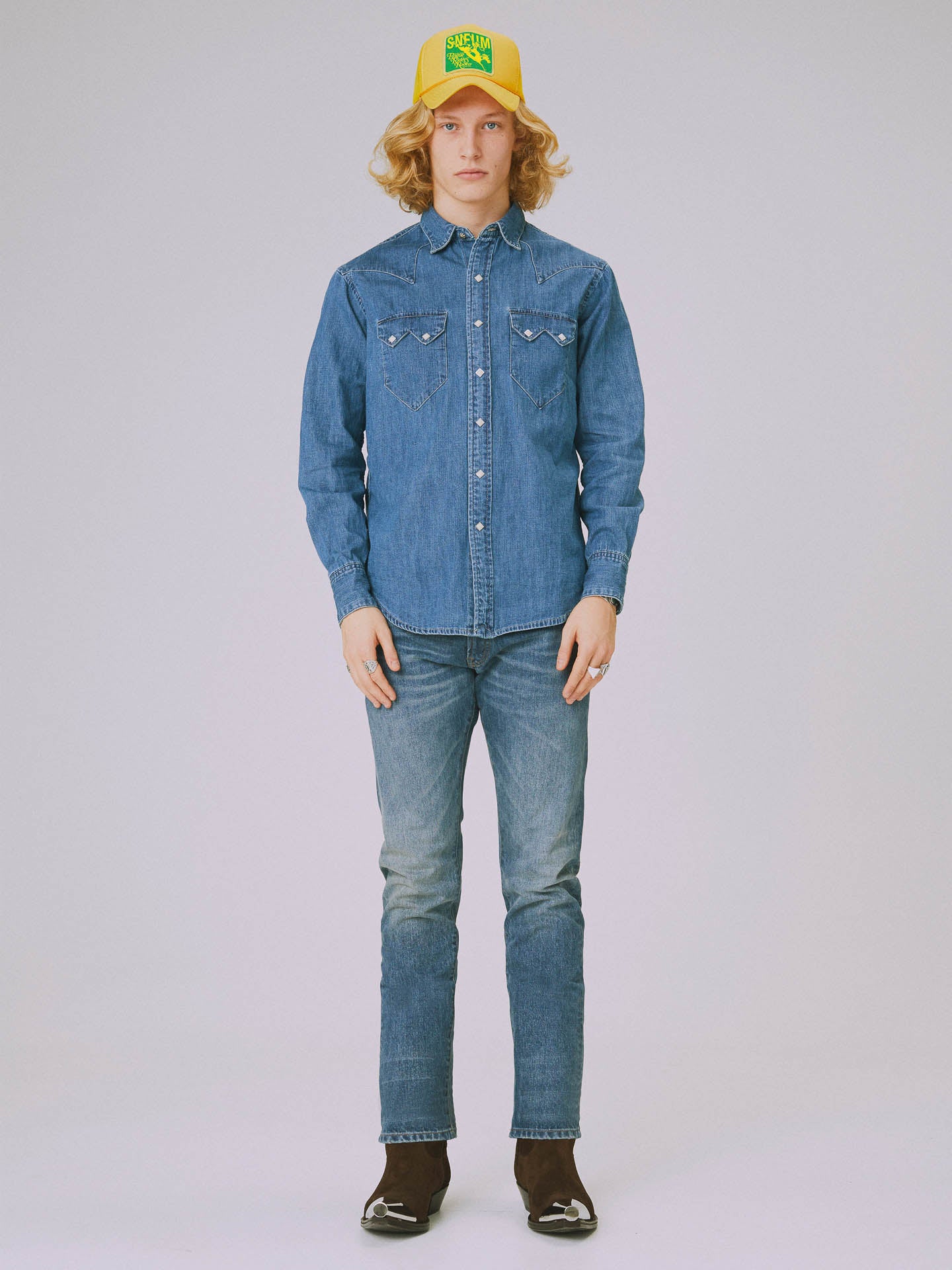 Sawtooth western shirt in denim