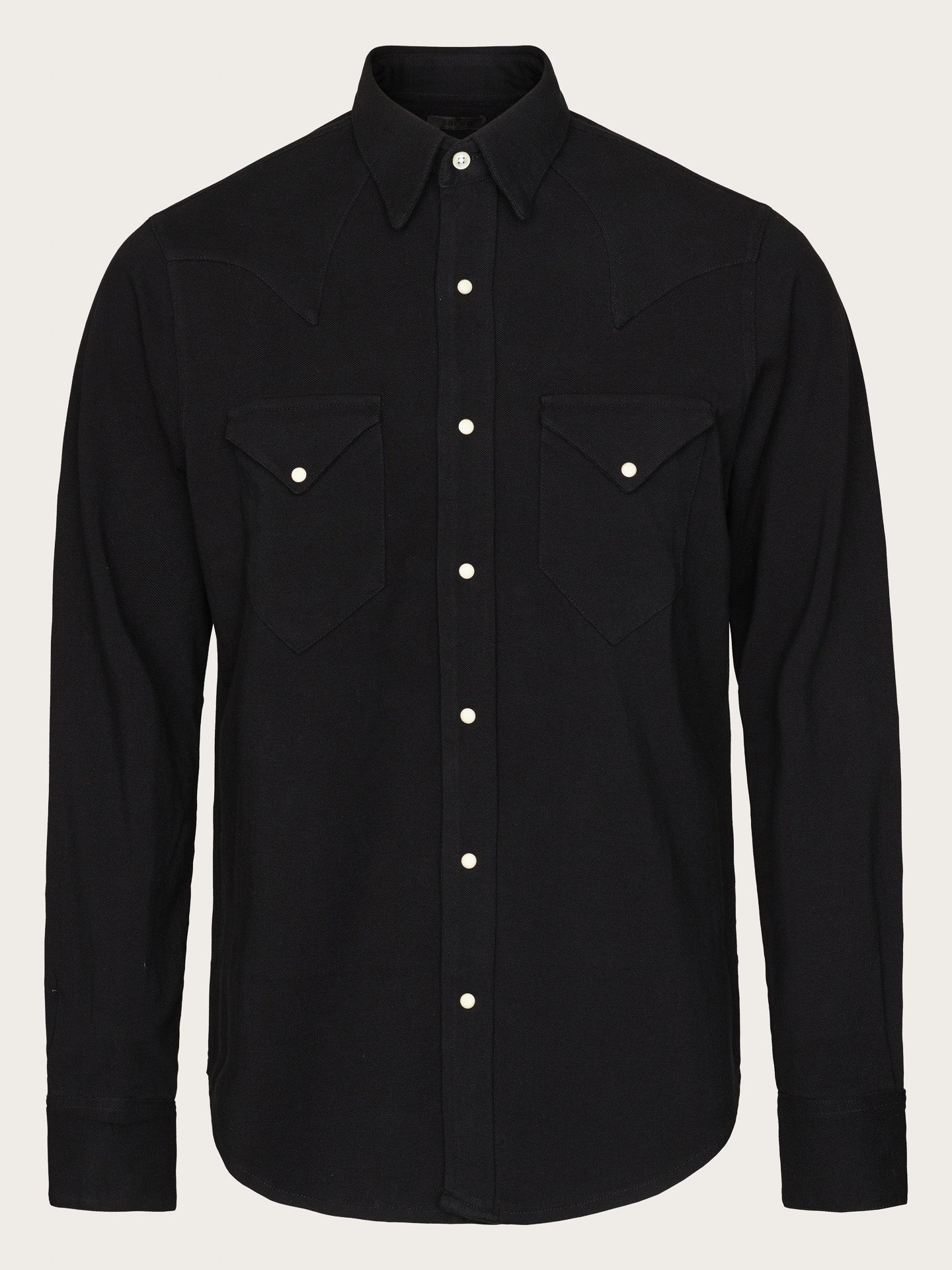 Single point western shirt in pique