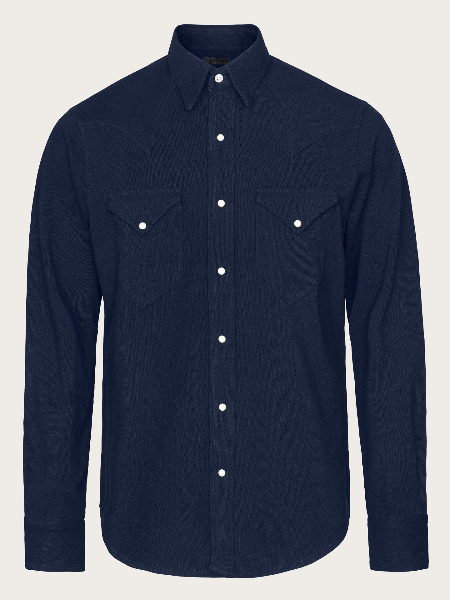 Single point western shirt in pique