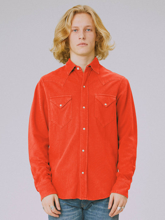 Single point western shirt in pique