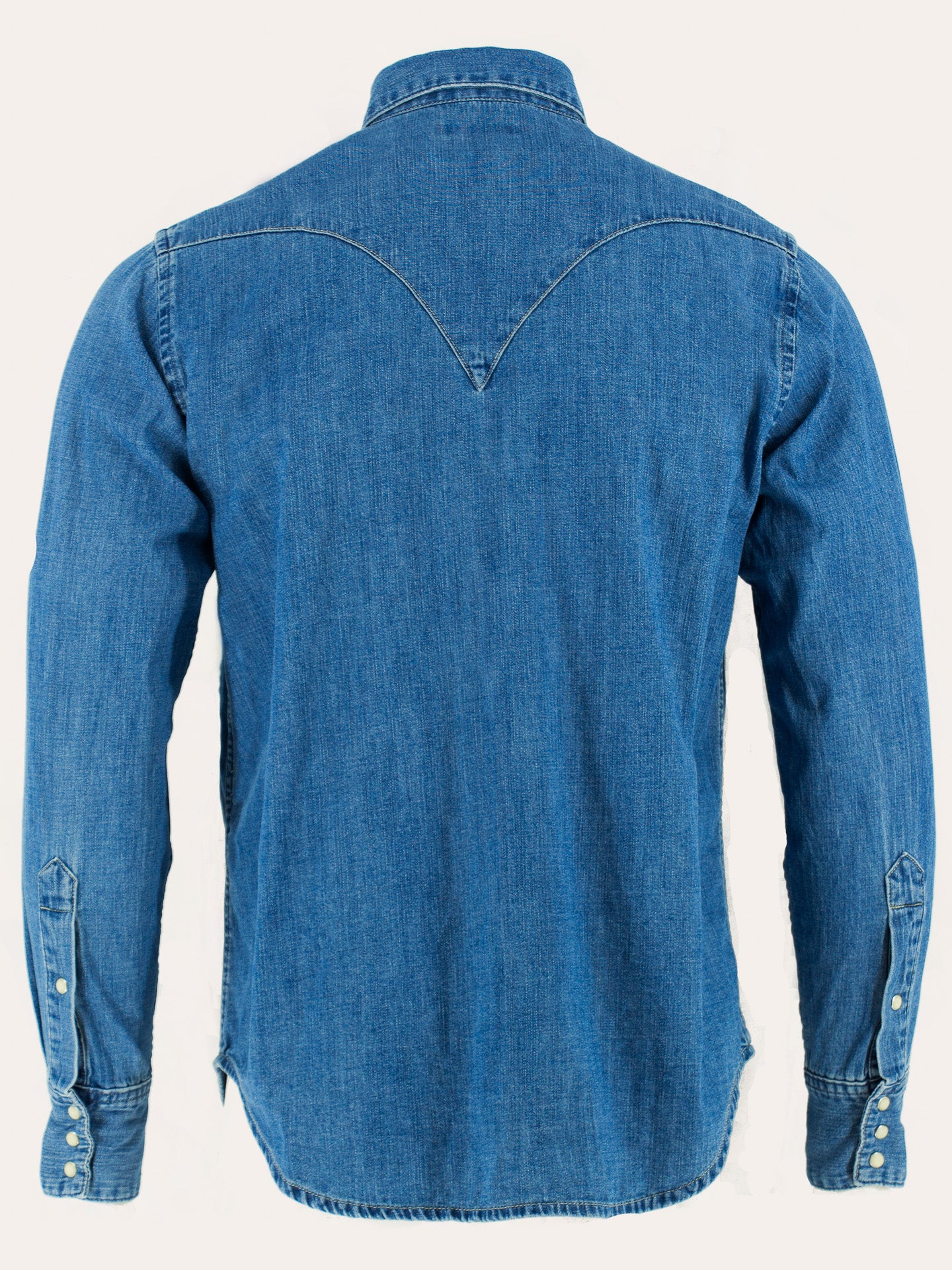 Single point western shirt in denim