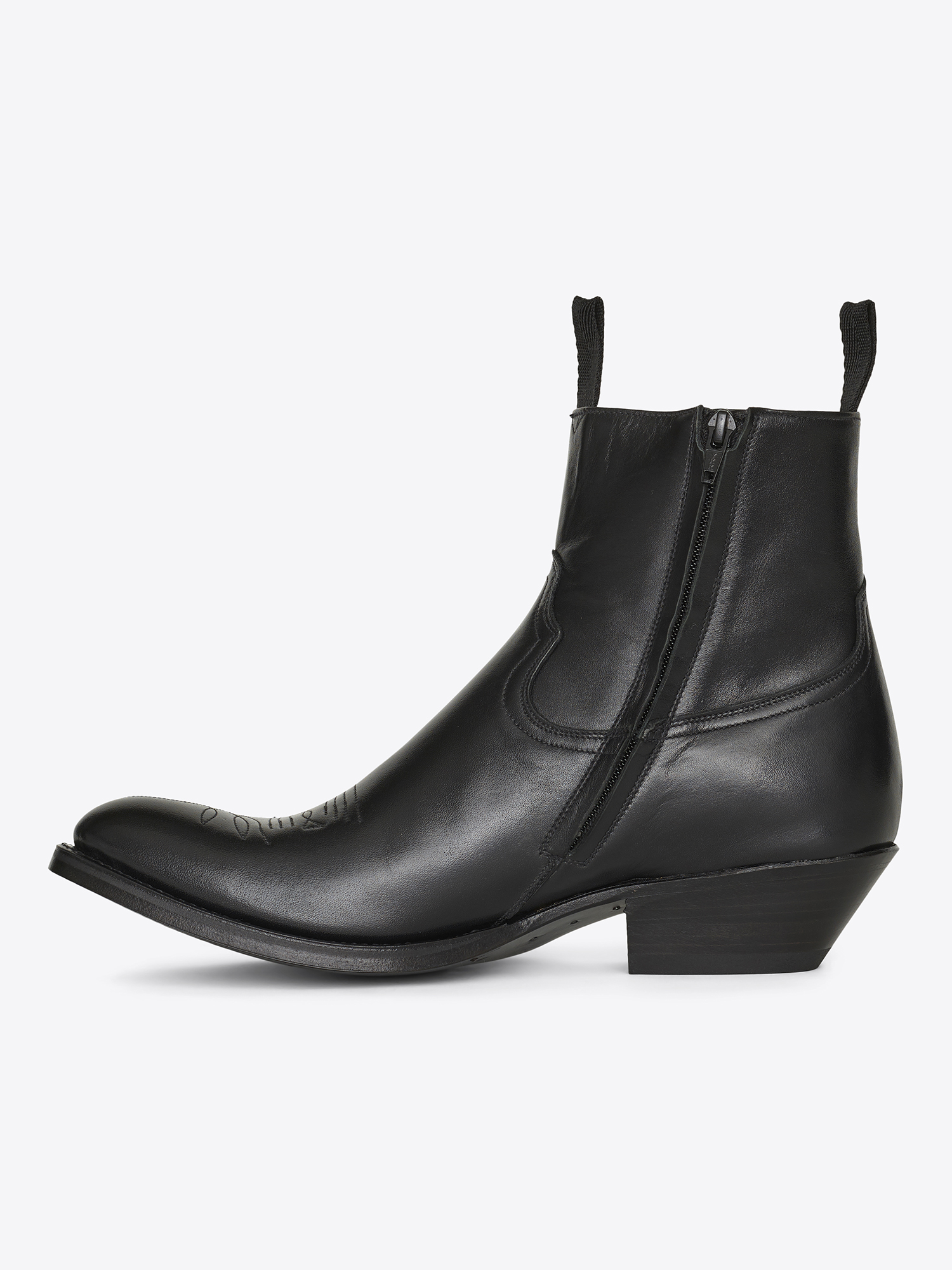 Western ankle boots in black