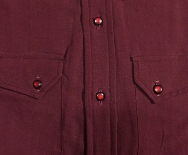 Shank buttons on early western shirts