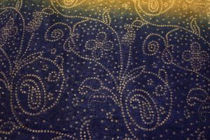 Bandhani (Indian tie dye) saree fabric via Australian National Maritime Museum