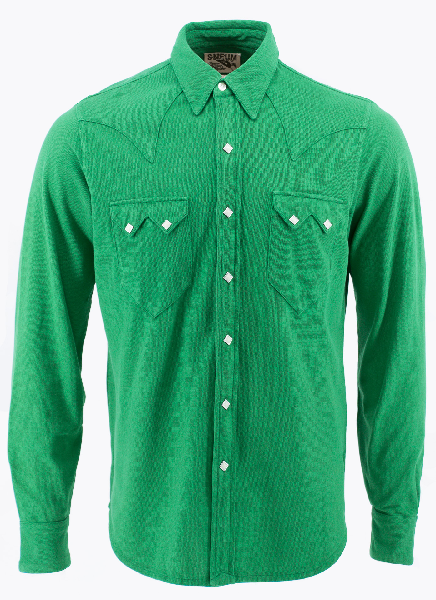 Sawtooth western shirt in 100% oranic cotton pique