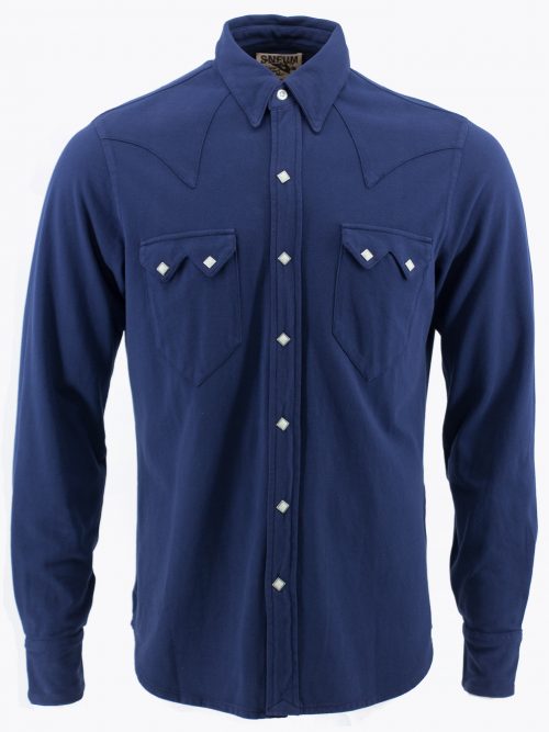 Sawtooth western shirt in 100% oranic cotton pique
