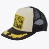 Trucker hat with gold leaves