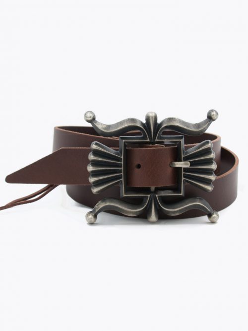 Sandcast buckle belt Navajo styled belt tufa cast